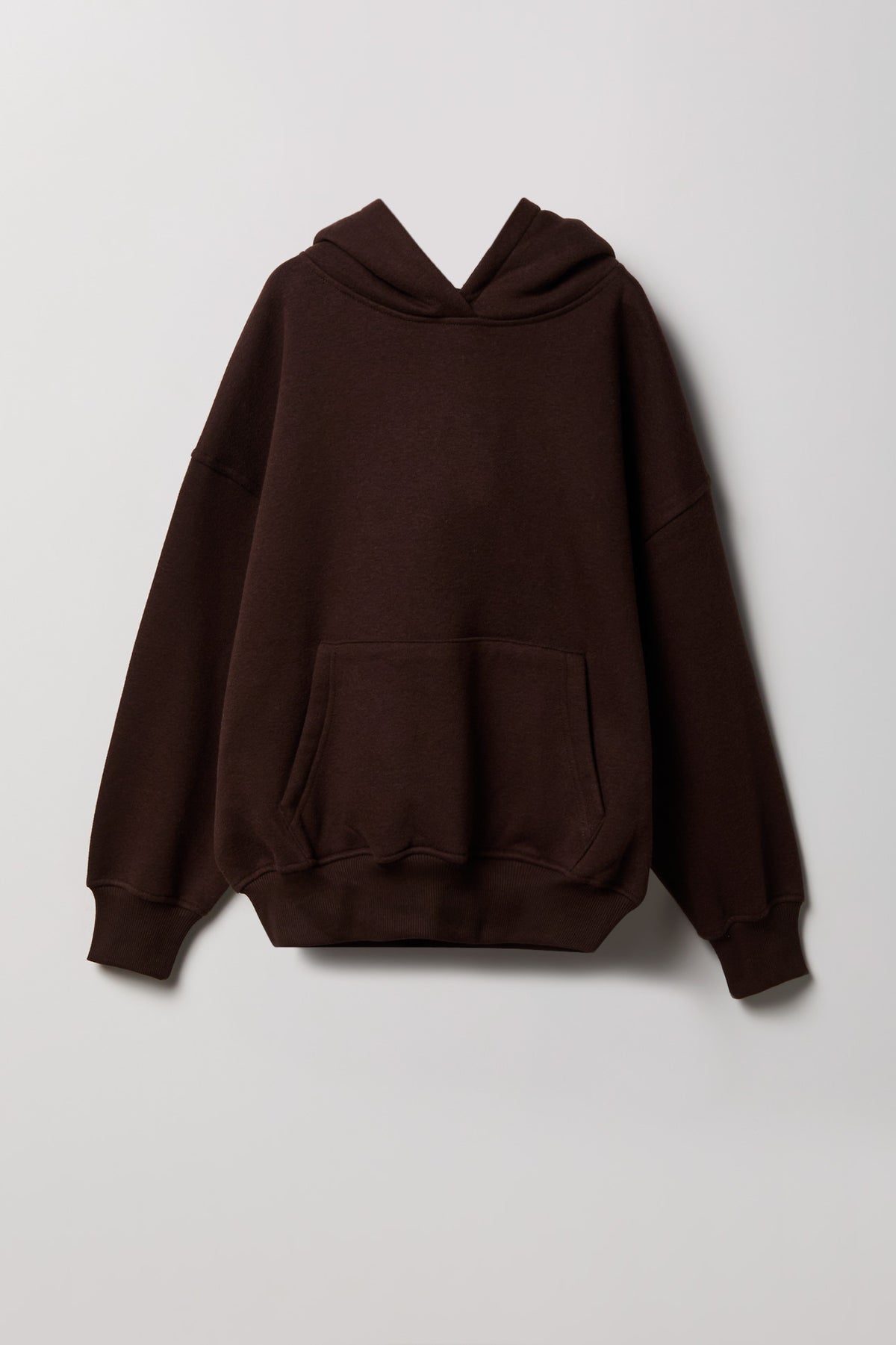 Girls Luxe Fleece Boxy Hoodie - Brown