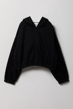Girls Fleece Bubble Hem Zip Hoodie