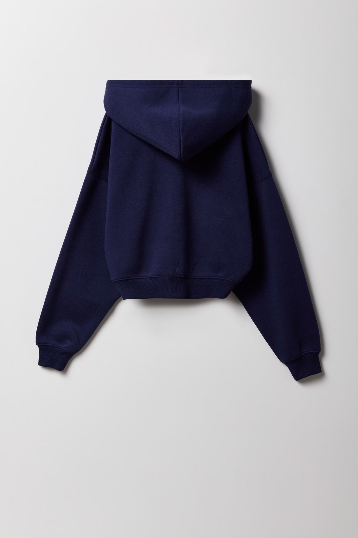 Alt View 2. Girls Chenille Embroidered Zip-Up Hoodie - Navy