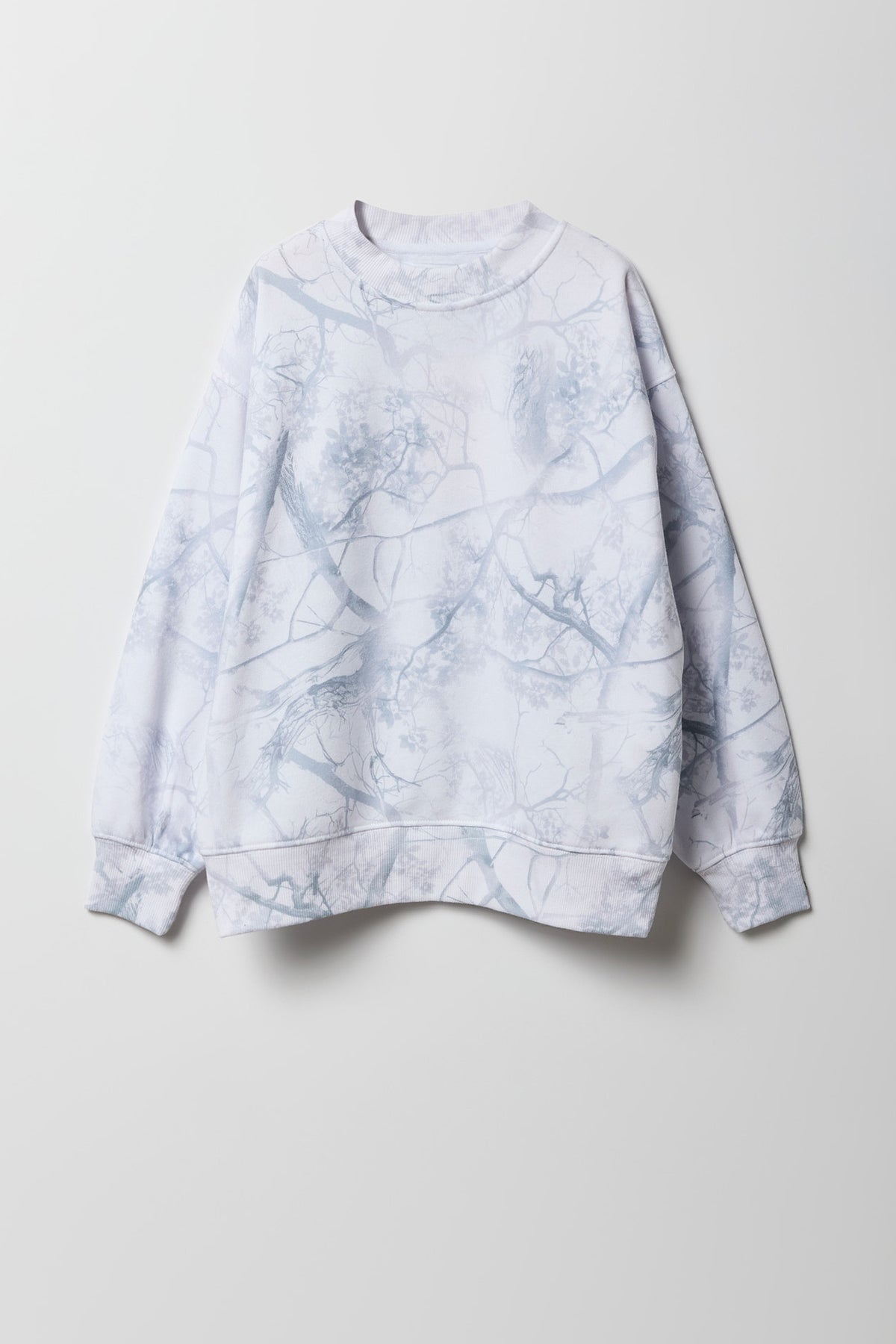 Vue alternative 2. Chandail surdimensionné en molleton avec motif camouflage pour fille