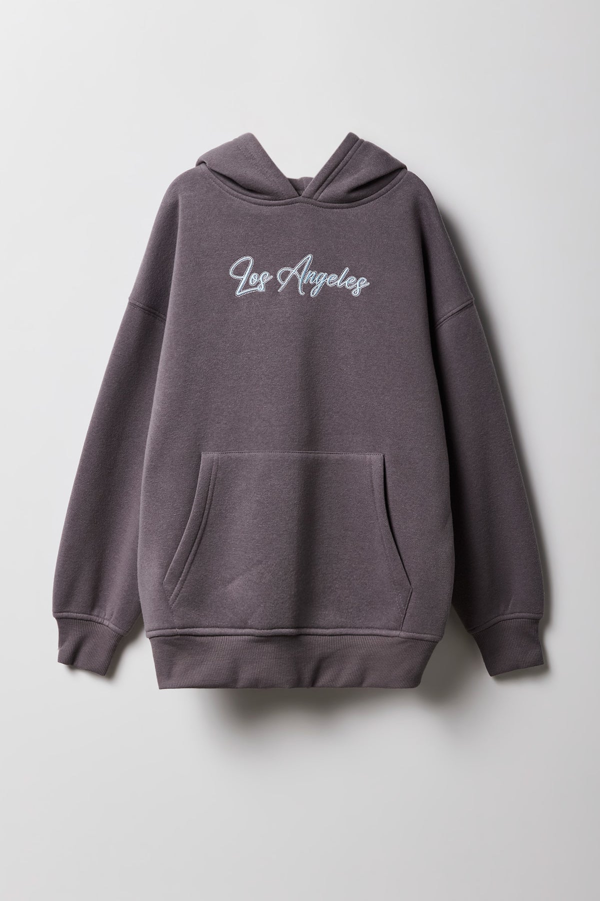 Alt View 2. Girls City Graphic Fleece Oversized Hoodie - Dark Grey
