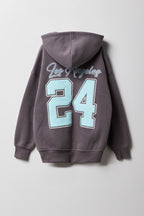 Girls City Graphic Fleece Oversized Hoodie
