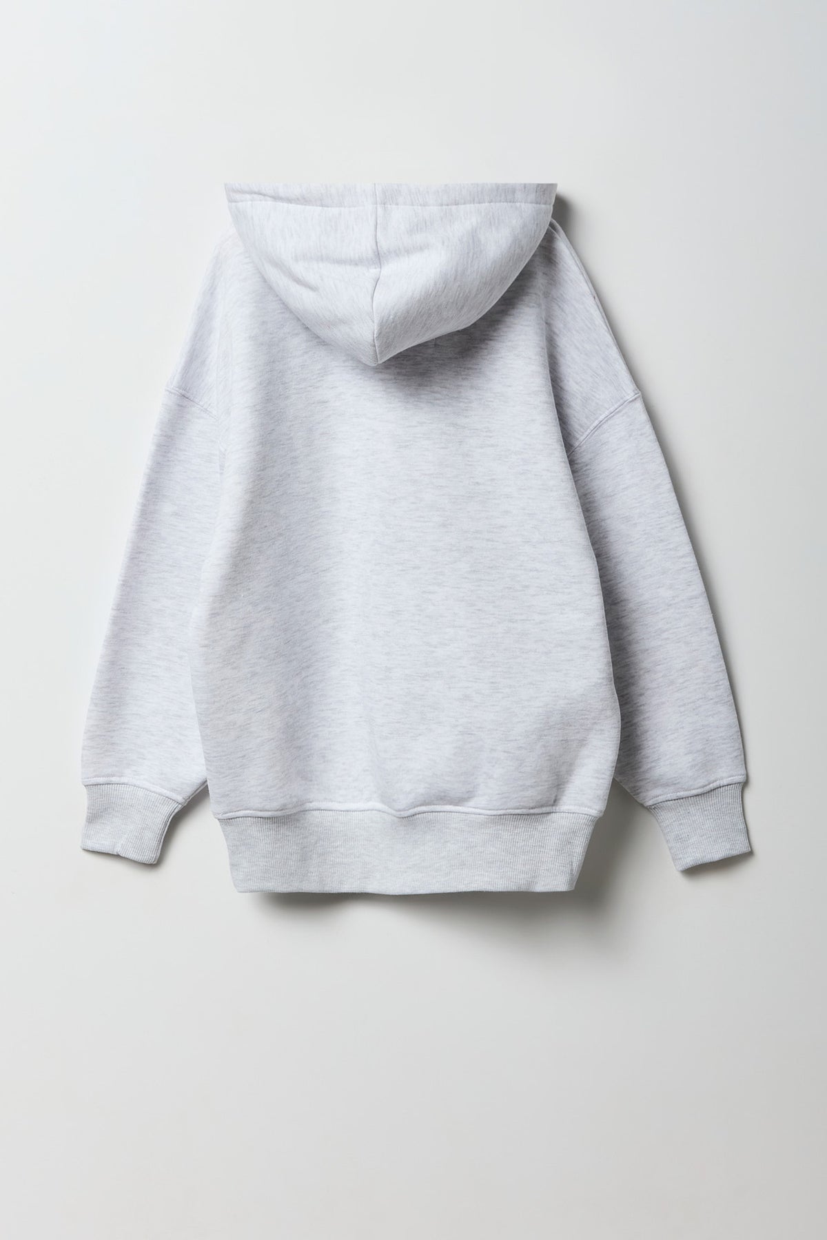 Alt View 2. Girls Graphic Oversized Hoodie - Light Grey