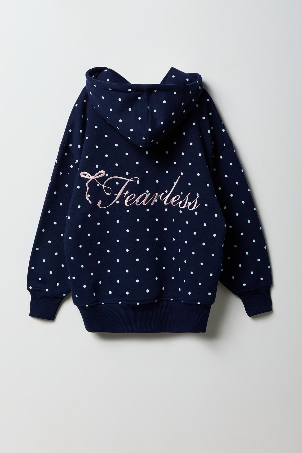 Alt View 2. Girls Graphic Oversized Hoodie - Dark Blue