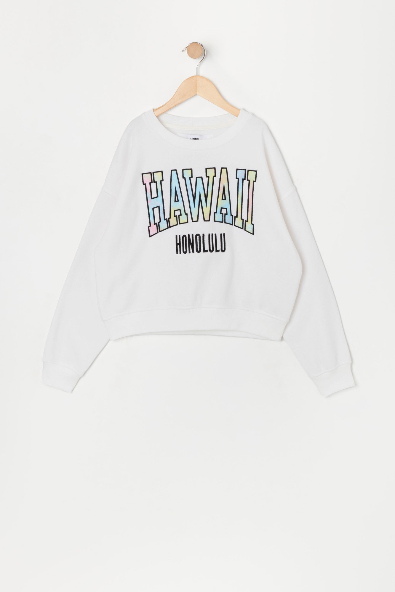 Girls Hawaii Twill Embroidered Sweatshirt