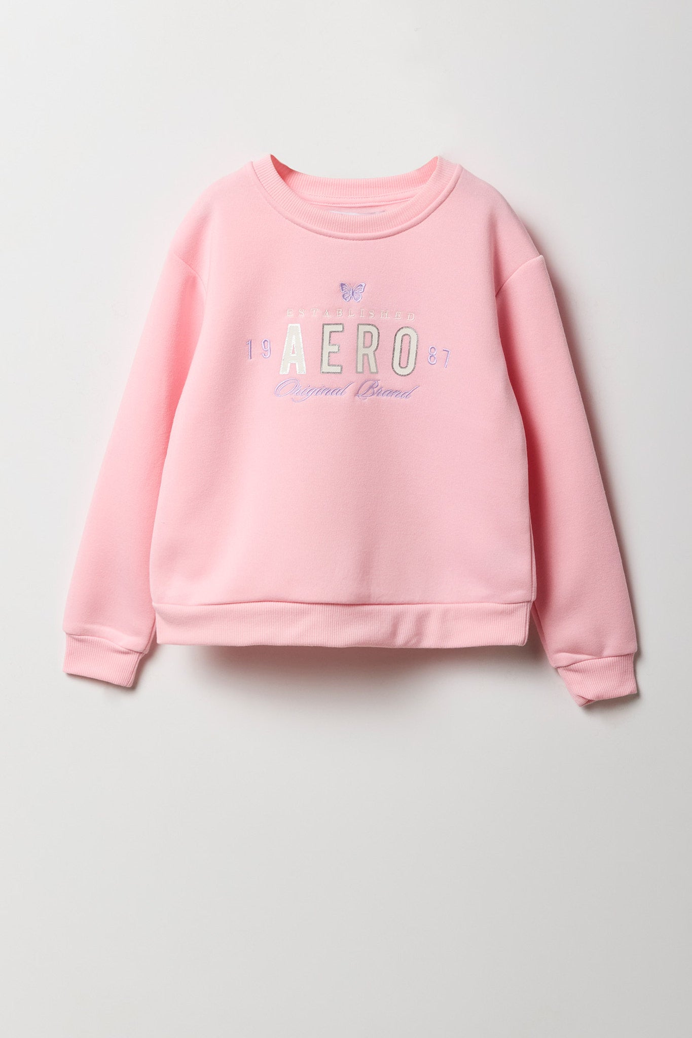 Girls Aero 1987 Embroidered Fleece Sweatshirt