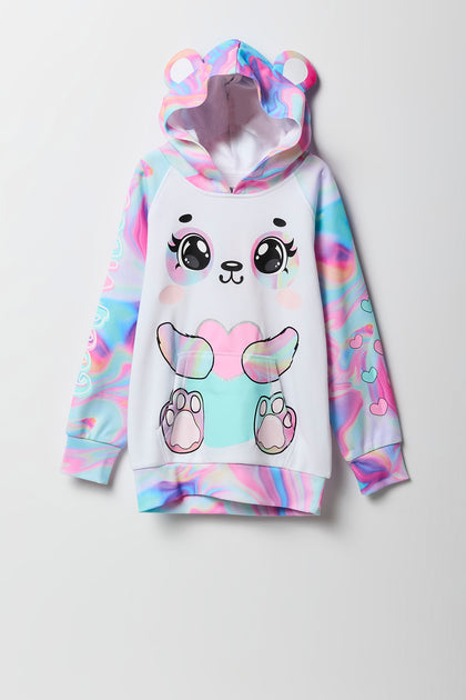 Girls rainbow hoodie hotsell