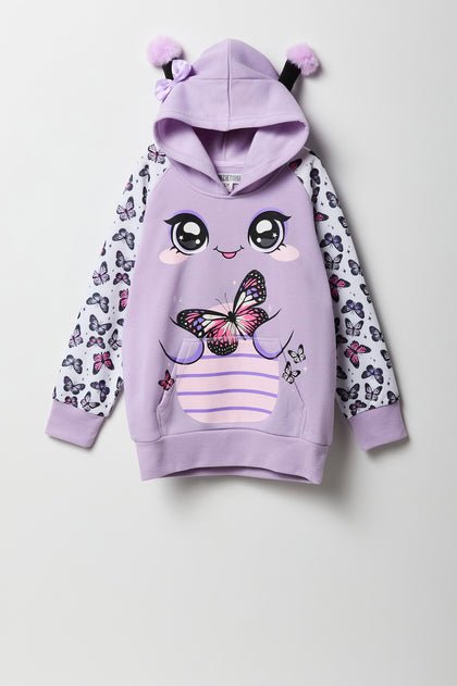 Girls Butterfly Character Hoodie