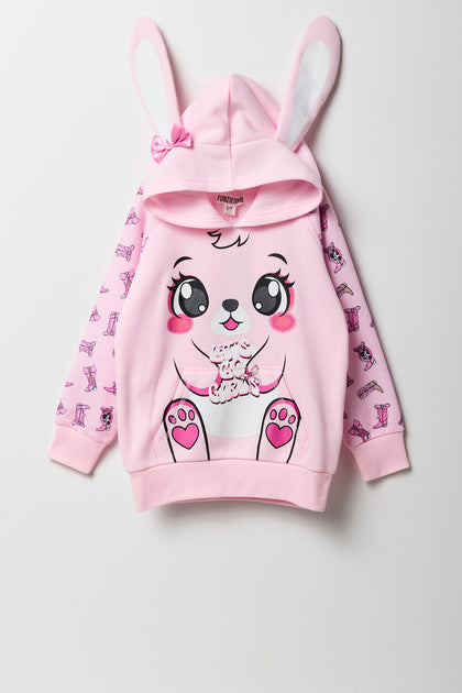 Girls Cowgirl Bunny Character Hoodie Urban Planet