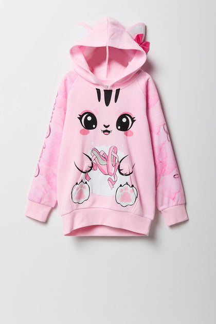 Girls Ballet Cat Character Hoodie Urban Planet