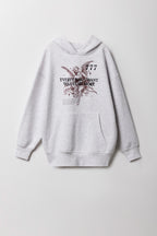 Girls Fleece Embroidered Hoodie