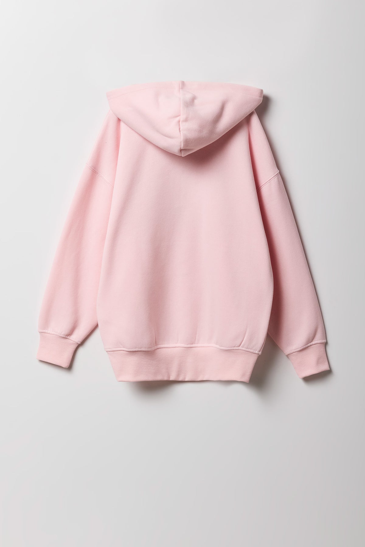 Alt View 2. Girls Fleece Puff Print Hoodie - Light Pink