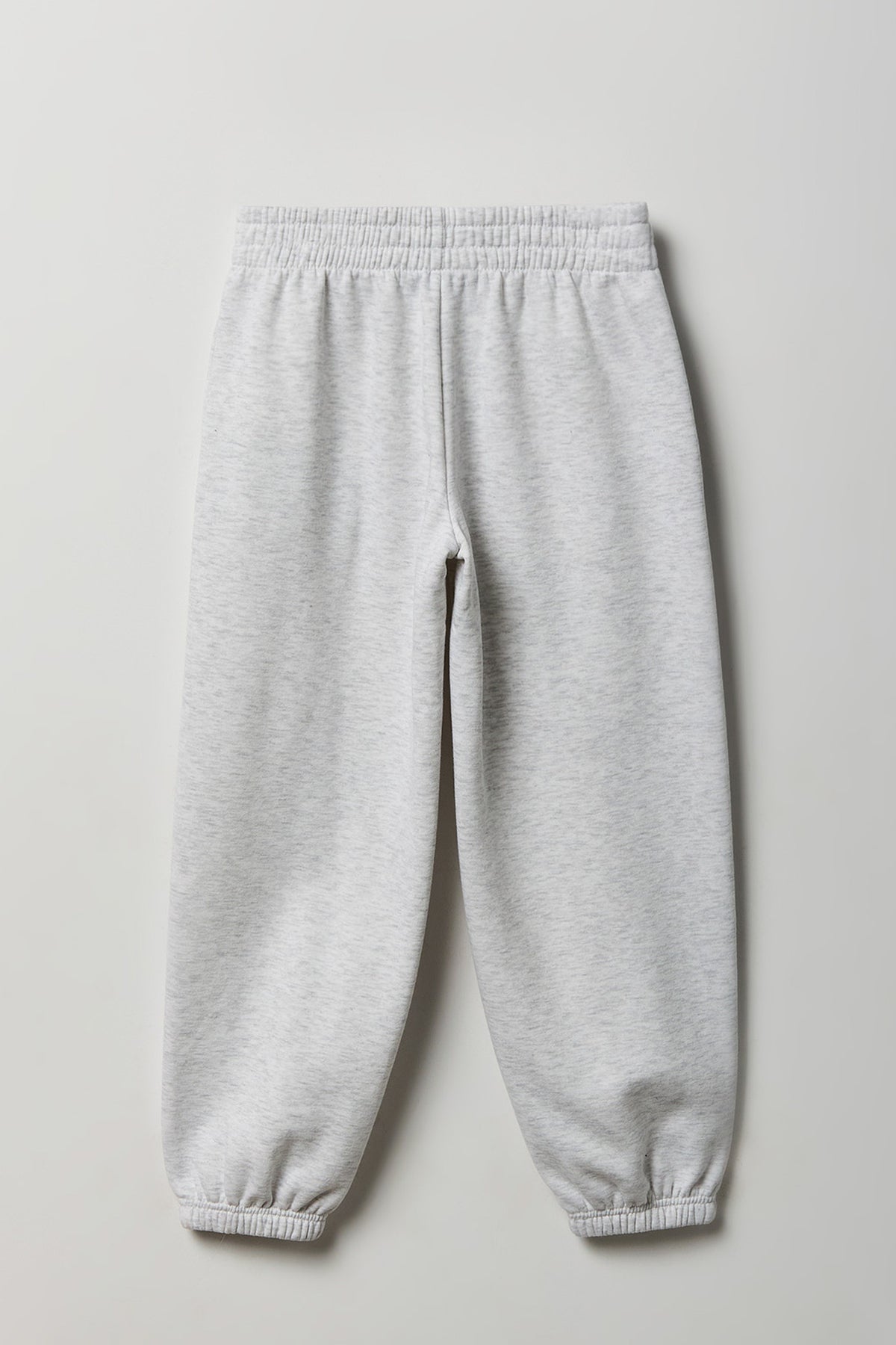 Alt View 2. Girls Fleece Baggy Jogger - Light Grey