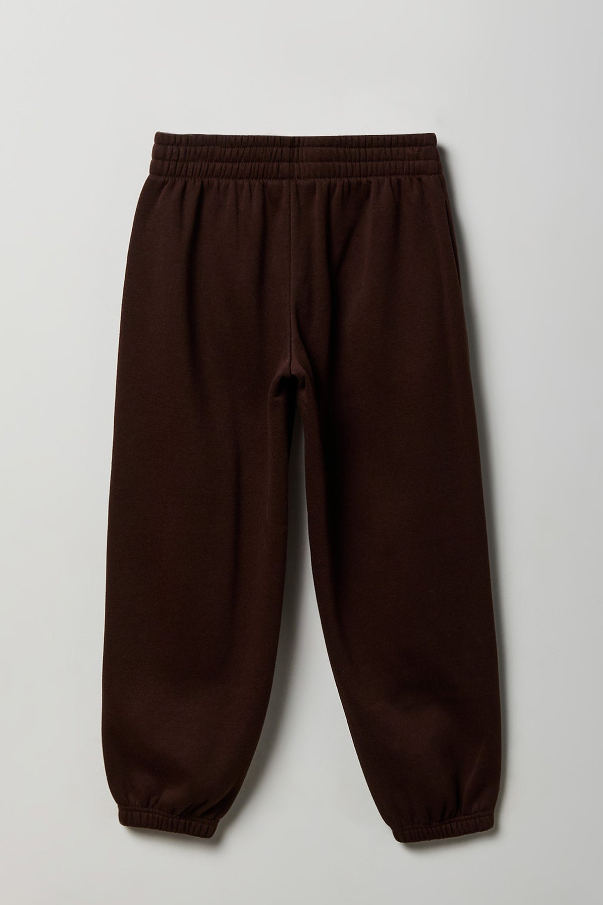 Alt View 2. Girls Fleece Baggy Jogger - Brown