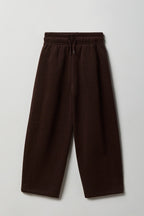 Pantalon d'entraînement à jambe baril en molleton de luxe pour fille