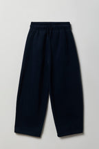 Pantalon d'entraînement à jambe baril en molleton de luxe pour fille