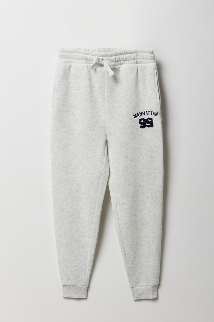 Girls City Chenille Embroidered Fleece Jogger