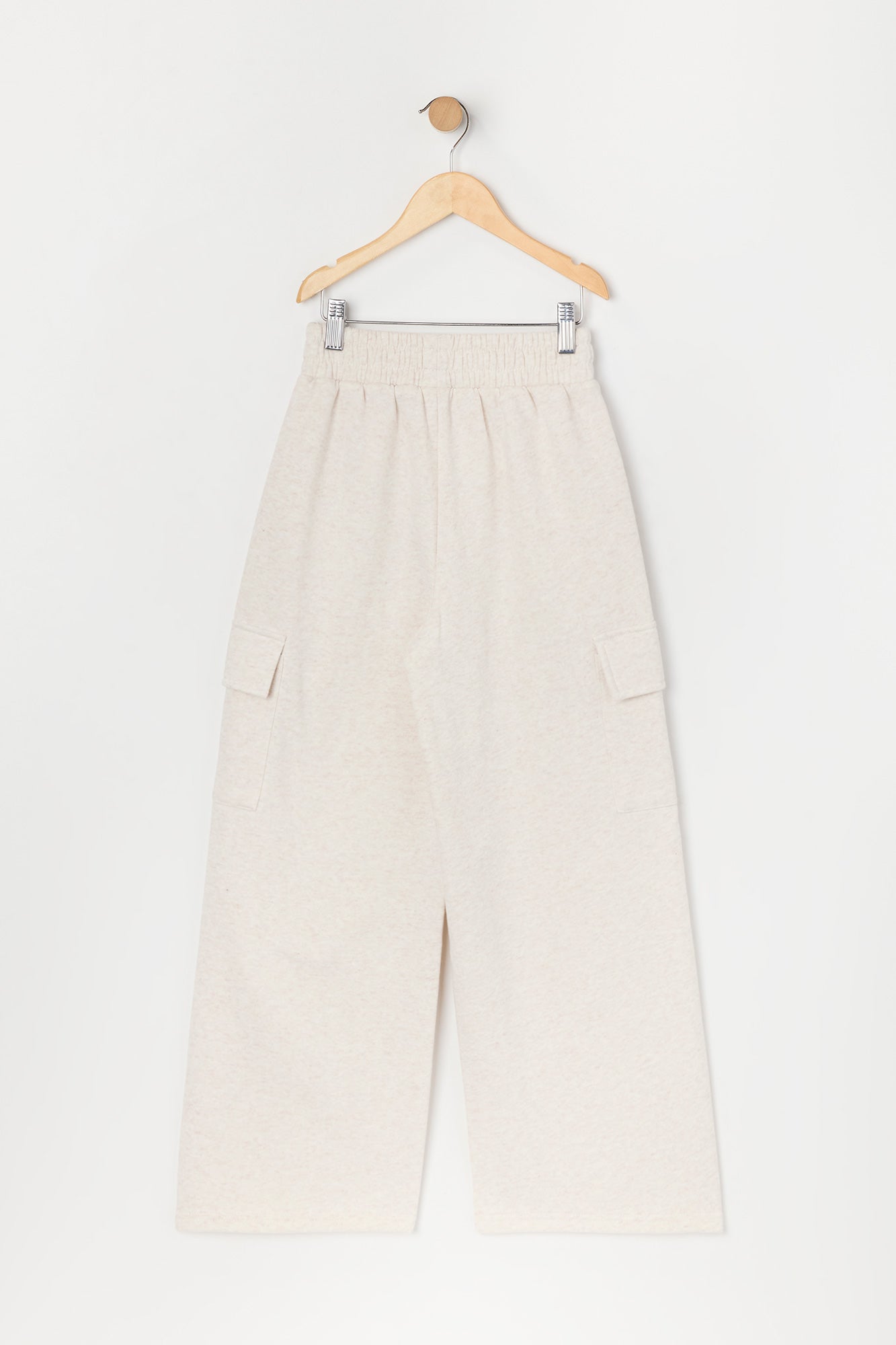 Pantalon cargo en molleton à jambe large pour filles