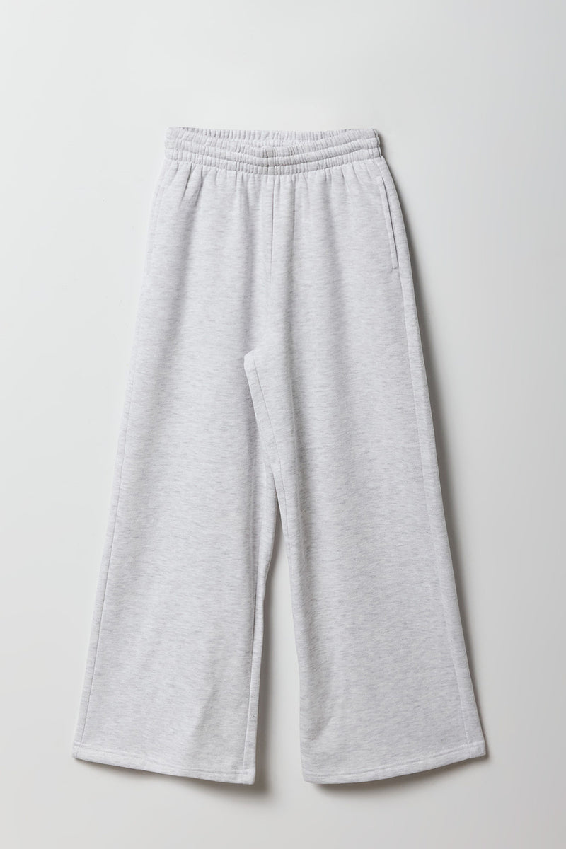 Girls Fleece Wide Leg Sweatpant