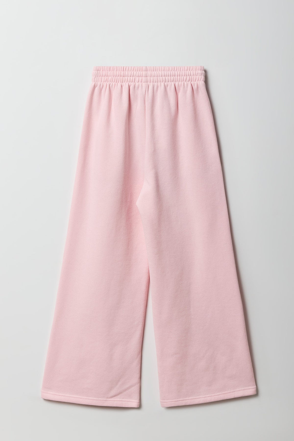 Alt View 2. Girls Fleece Wide Leg Sweatpant - Light Pink