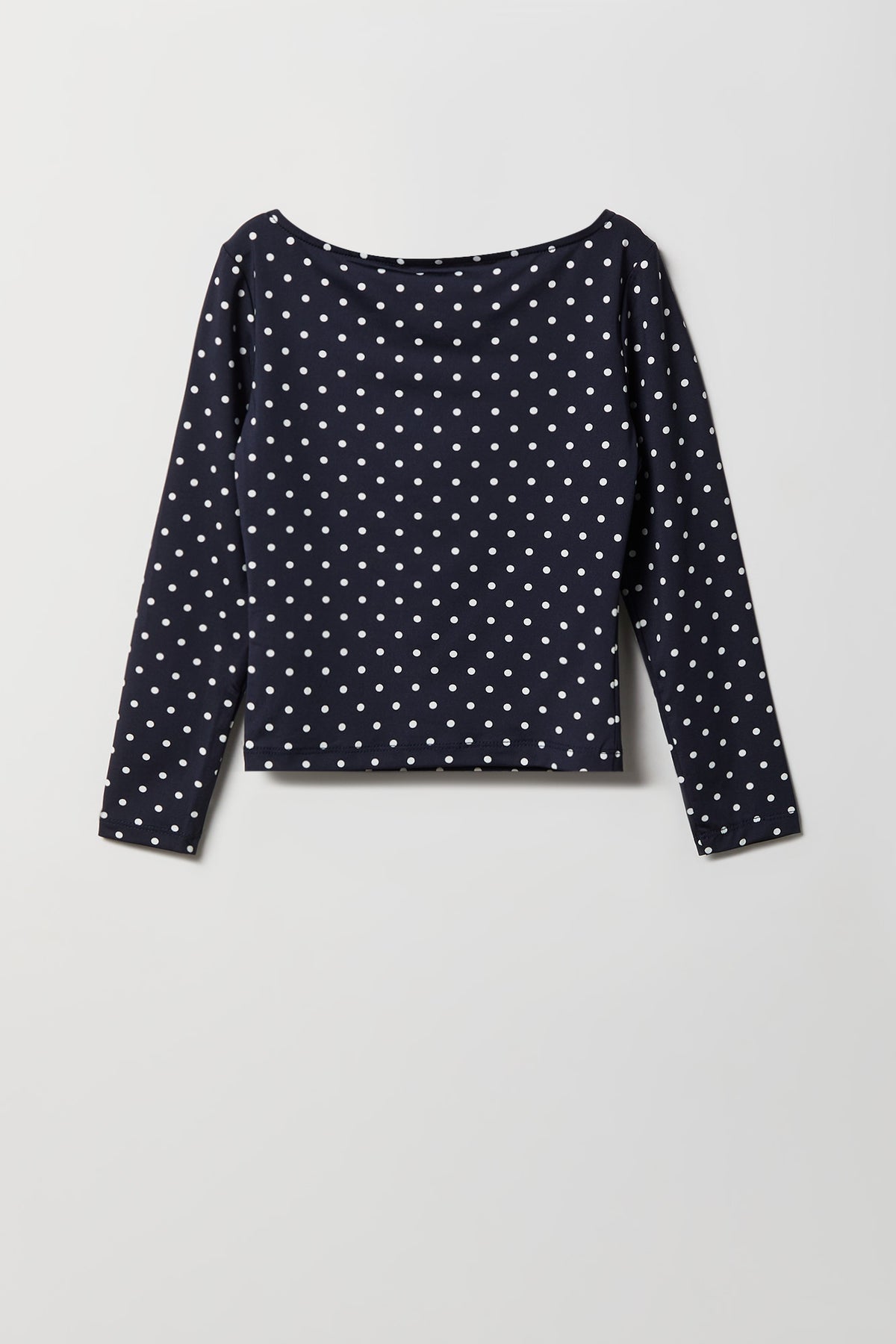 Alt View 2. Girls Double Layer Long Sleeve Top - Navy