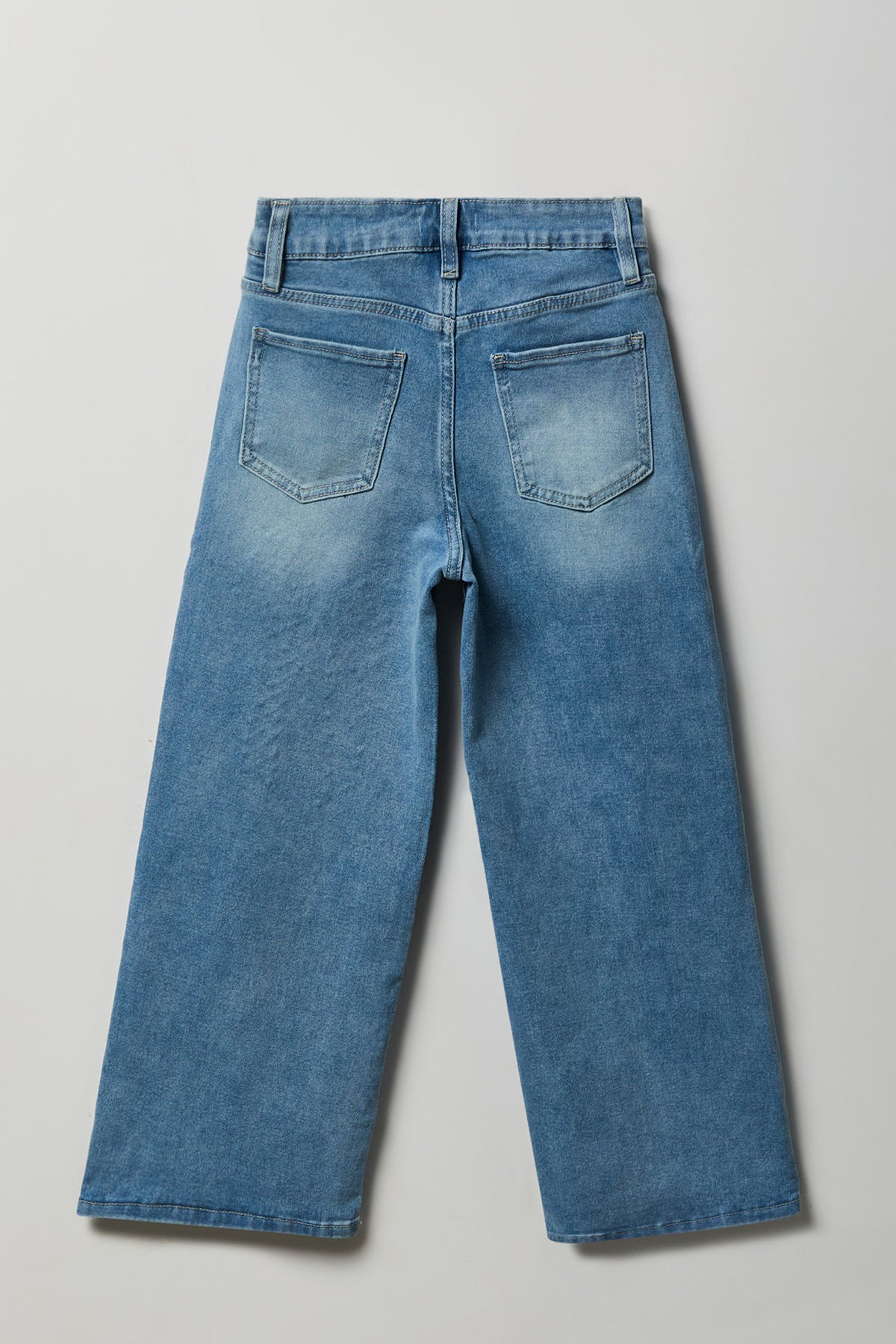Vue alternative 2. Jean baggy extensible avec boucle ornée de pierres du Rhin pour fille