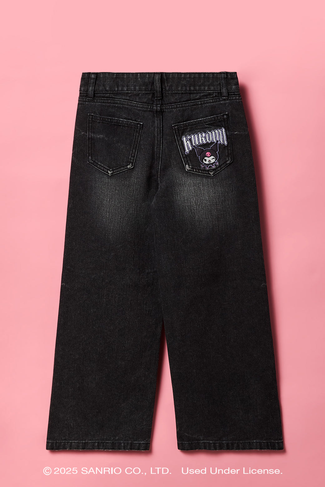 Kuromi™ Girls Mid Rise Baggy Jean - Black