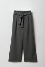Girls Belted Wide Leg Paperbag Pant