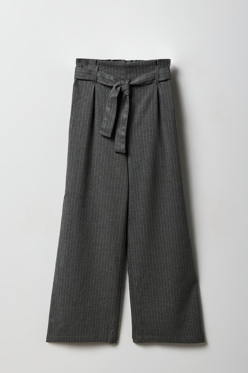 Girls Belted Wide Leg Paperbag Pant