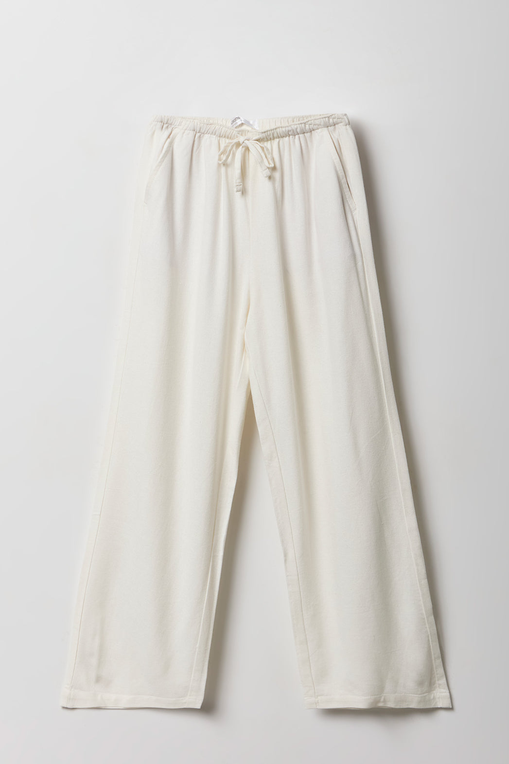 Pantalon à jambe large en mélange de lin pour fille