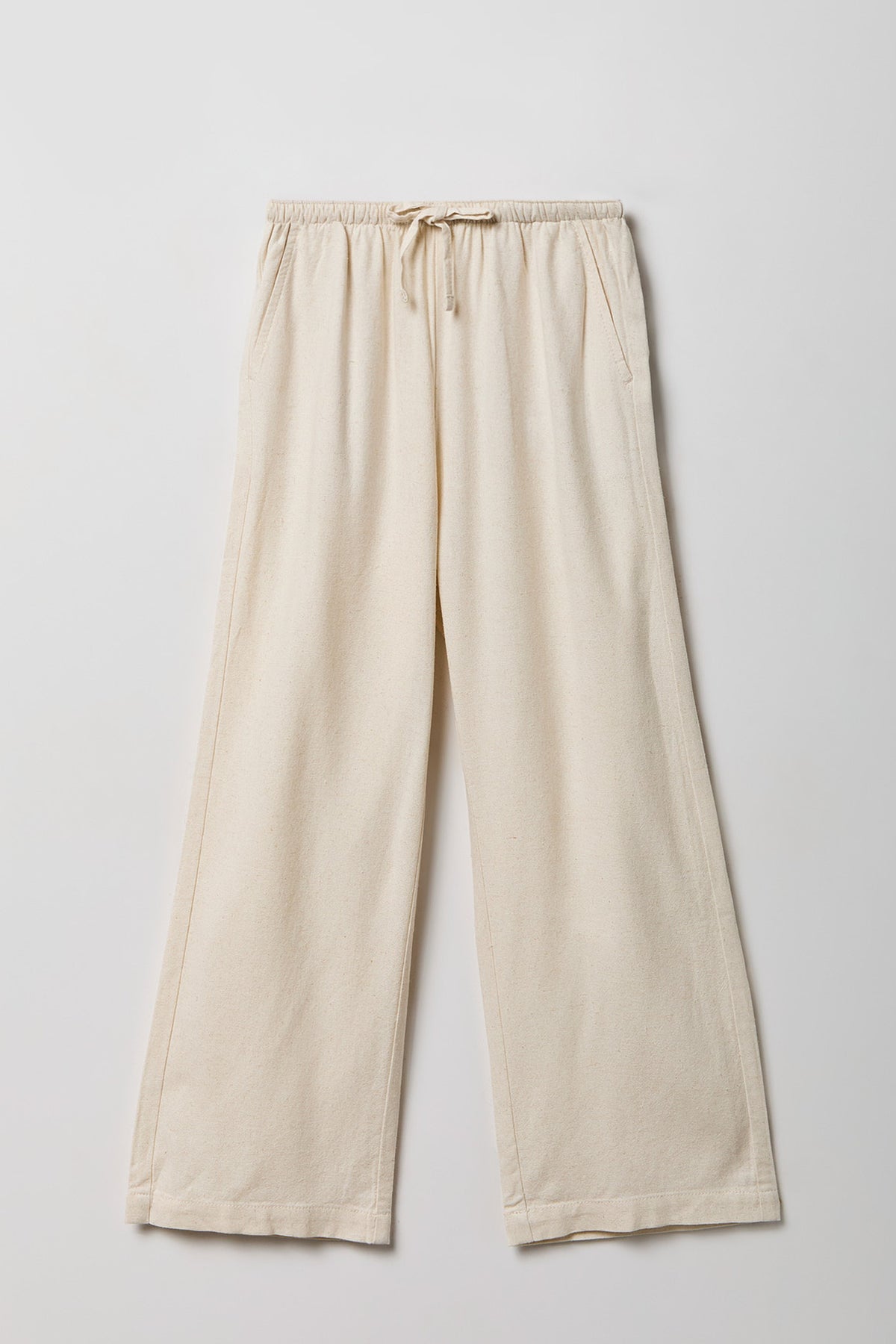 Pantalon à jambe large en mélange de lin pour fille
