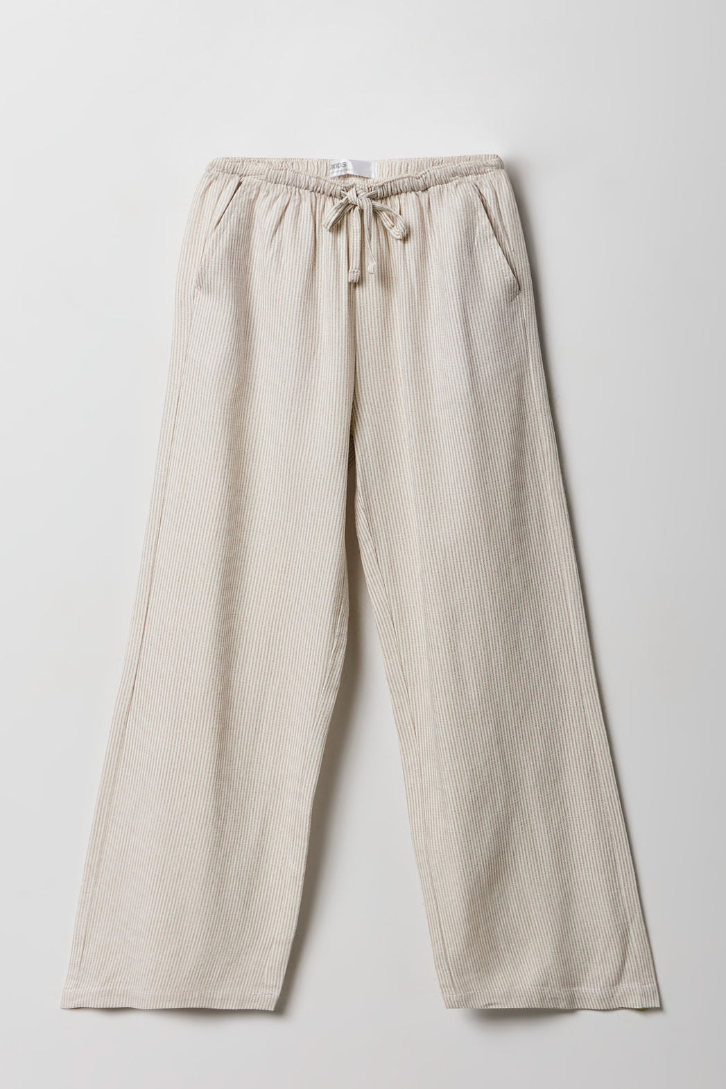 Pantalon à jambe large en mélange de lin pour fille