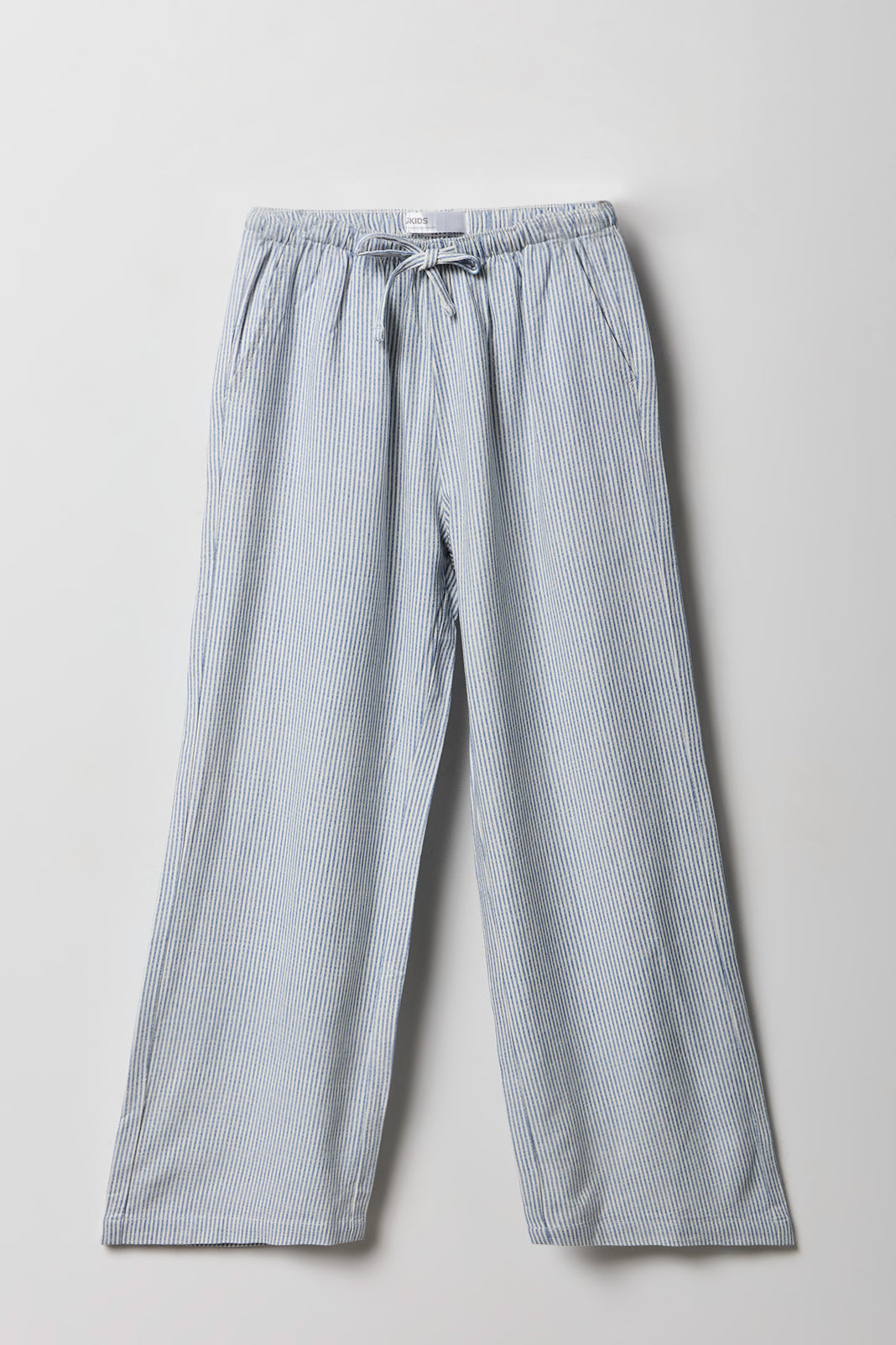 Pantalon à jambe large en mélange de lin pour fille