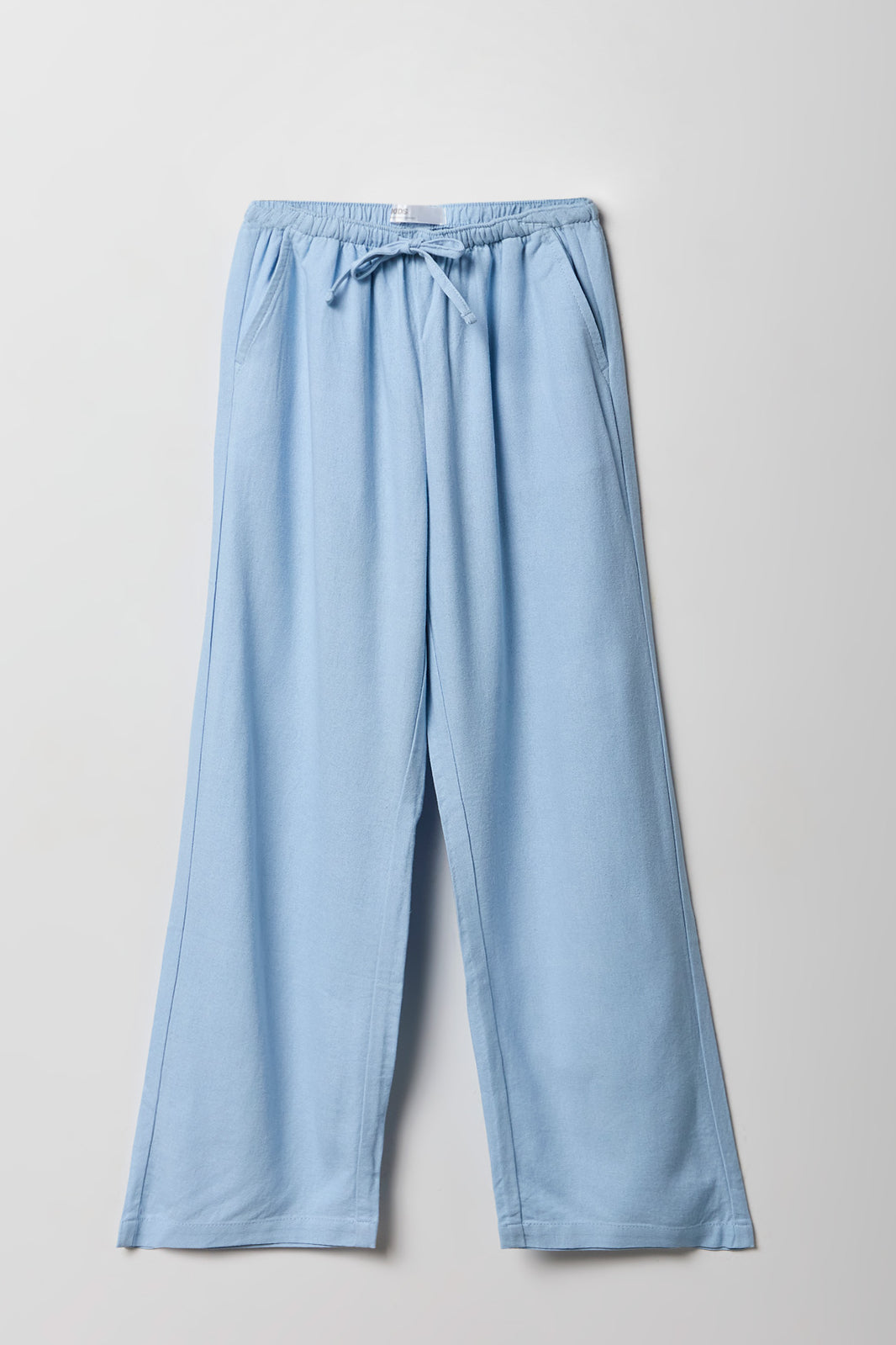 Pantalon à jambe large en mélange de lin pour fille