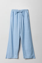 Pantalon à jambe large en mélange de lin pour fille