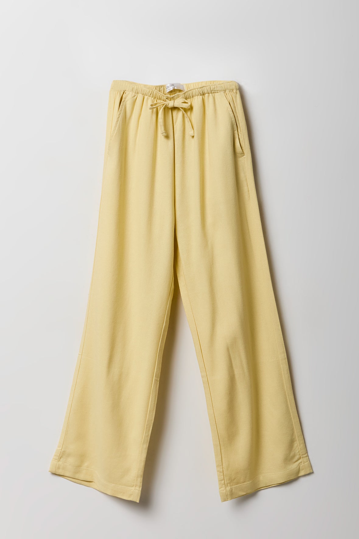Pantalon à jambe large en mélange de lin pour fille