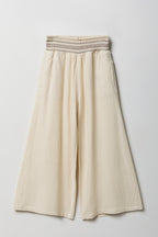Girls Linen-Blend Wide Leg Palazzo Pant