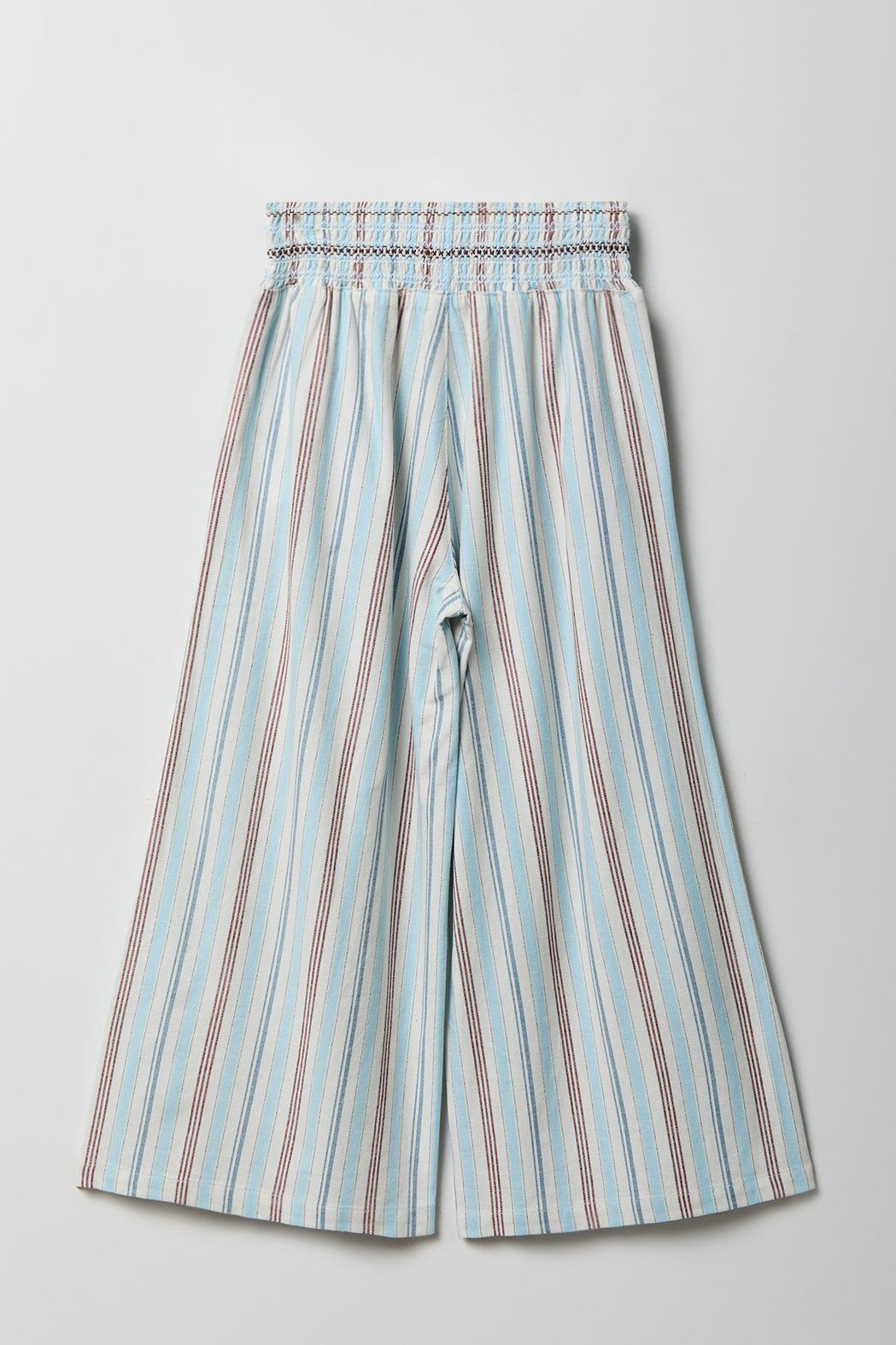 Alt View 2. Girls Linen-Blend Wide Leg Palazzo Pant - Aqua