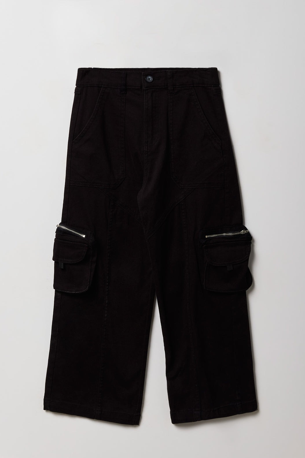 Girls Baggy Cargo Pant - Black