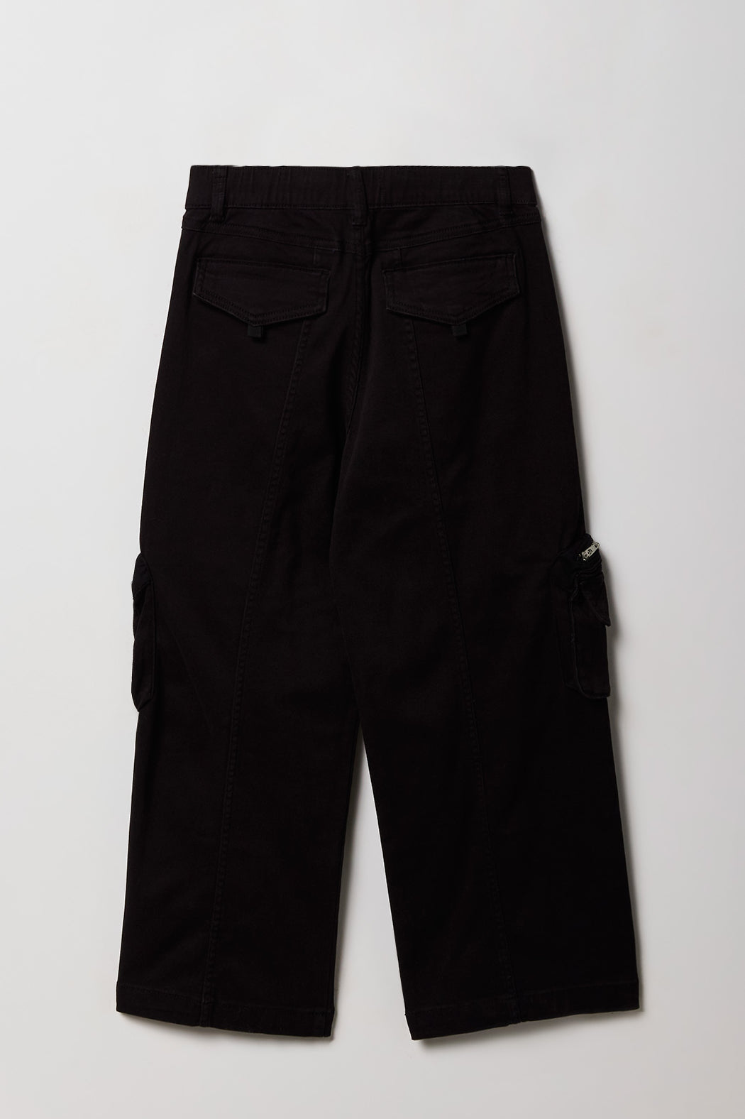 Alt View 2. Girls Baggy Cargo Pant - Black