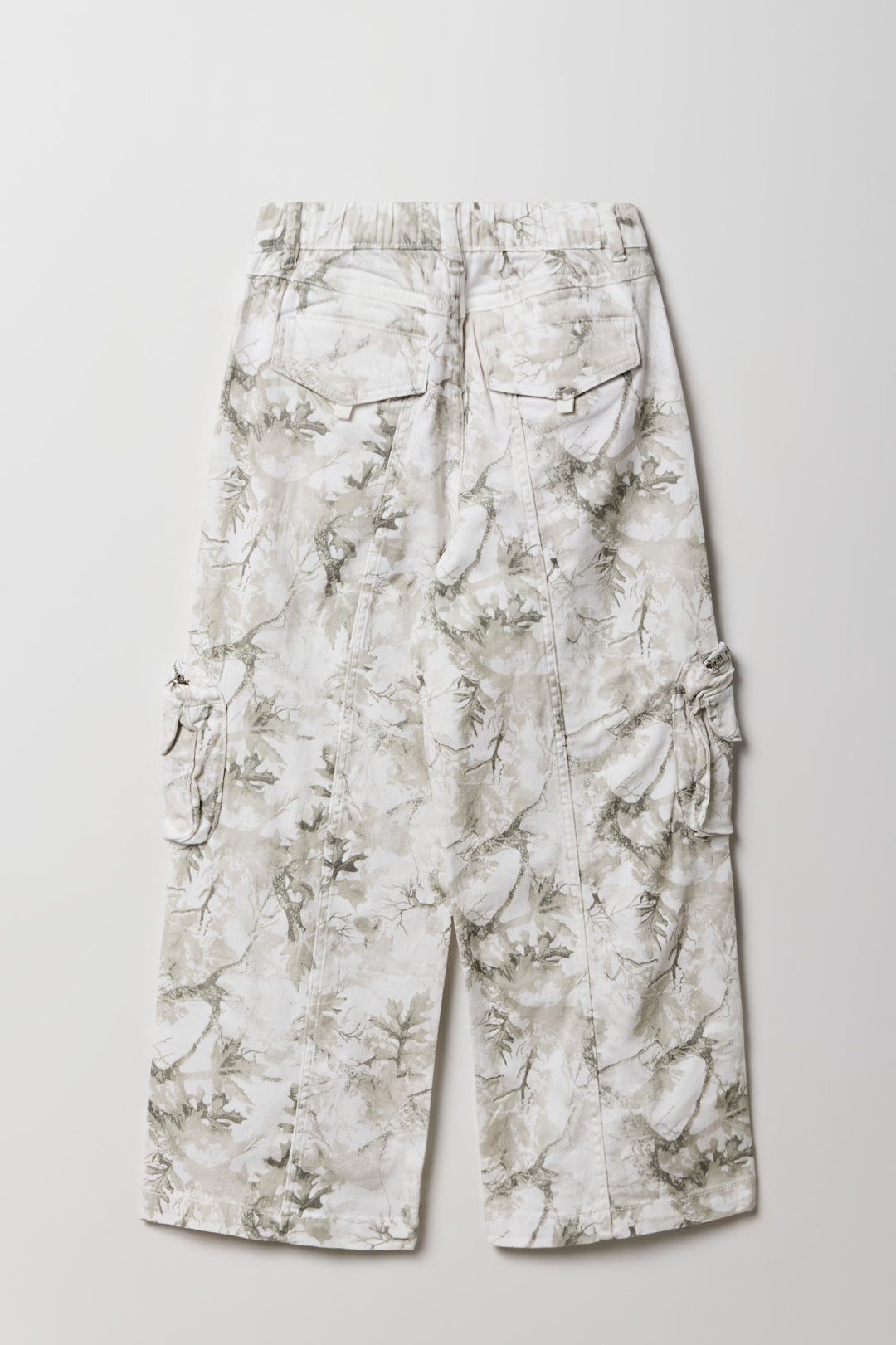Alt View 2. Girls Baggy Cargo Pant - White