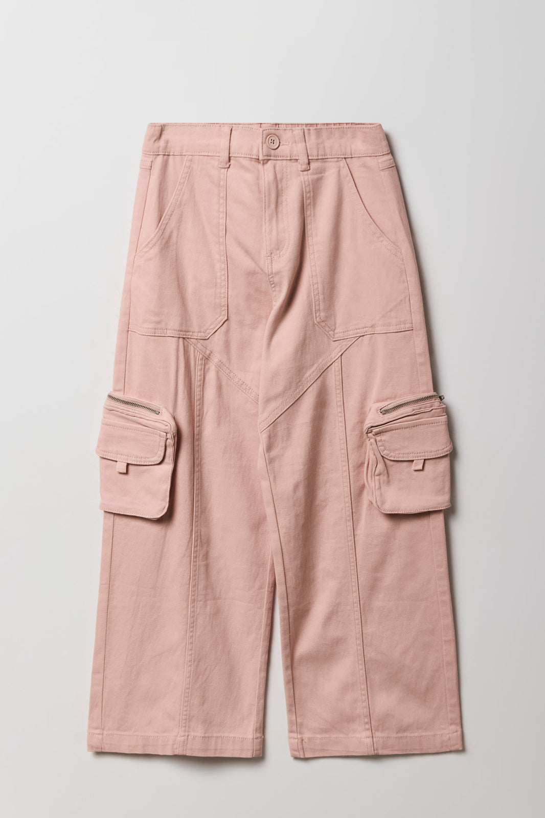 Girls Baggy Cargo Pant - Mauve