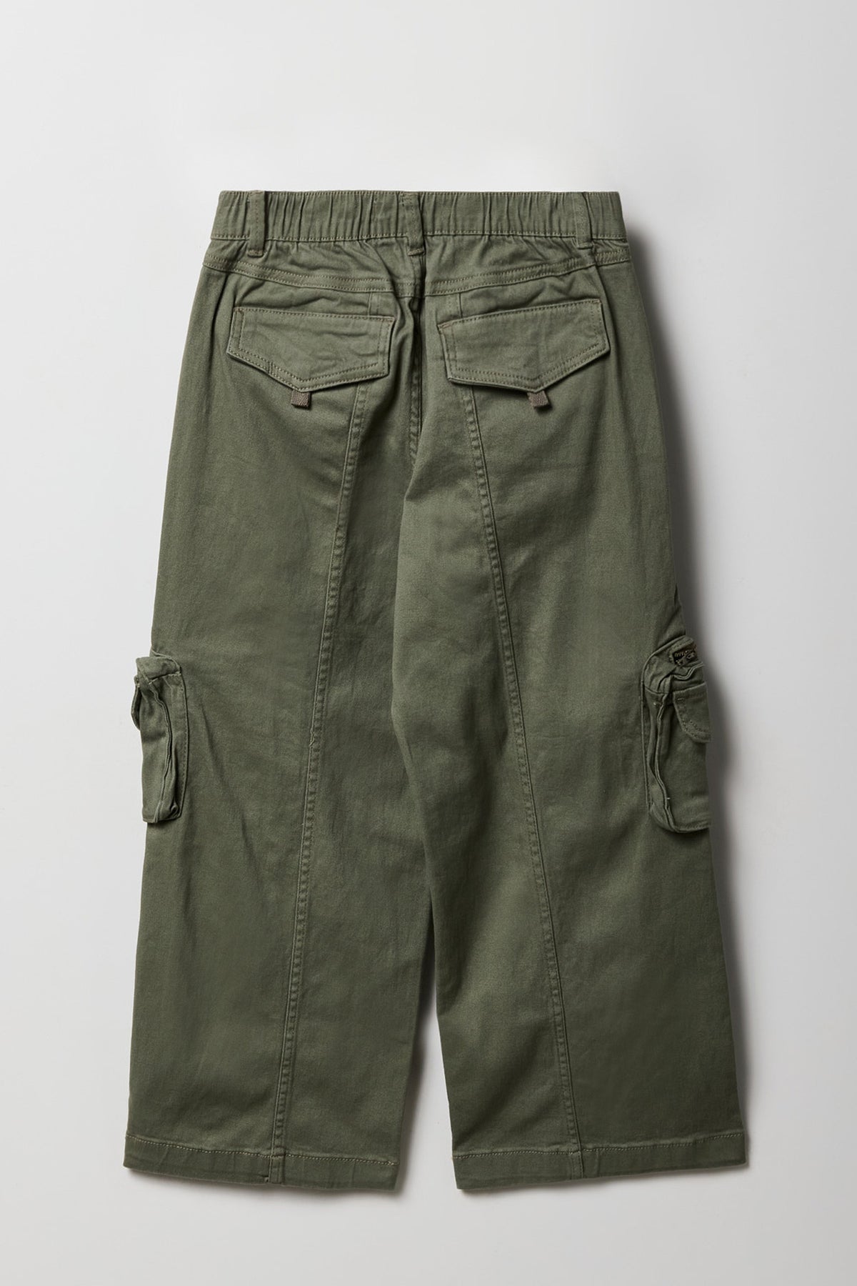 Alt View 2. Girls Baggy Cargo Pant - Dark Green