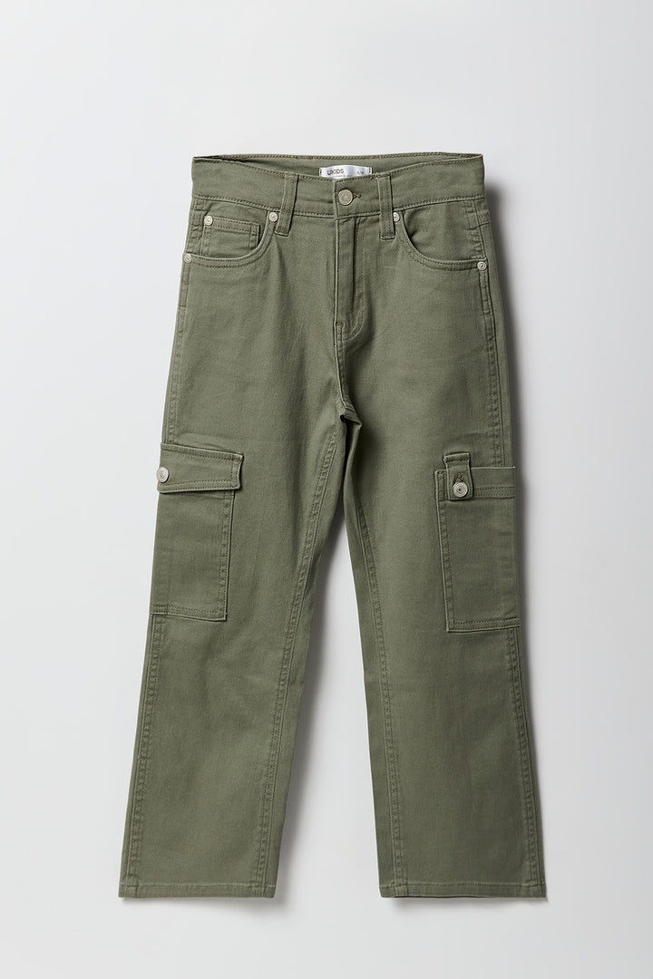Pantalon cargo à jambe droite pour fille