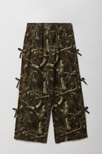 Pantalon à jambe large avec attache pour fille