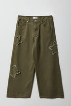 Pantalon baggy d'aspect usé pour fille