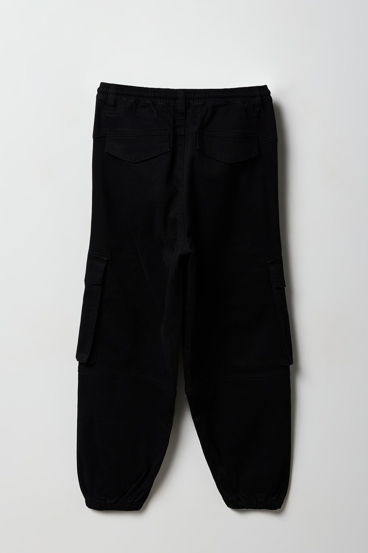 Alt View 2. Girls Cargo Jogger - Black