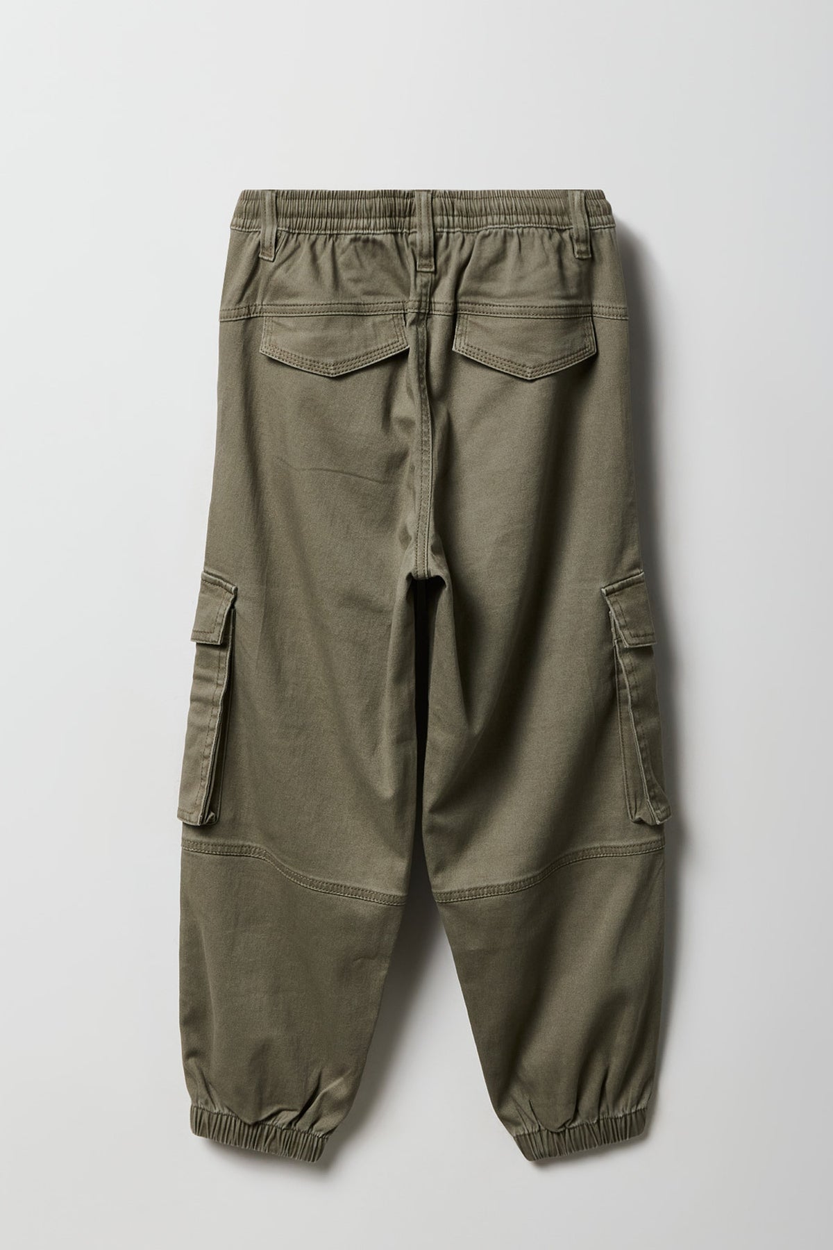 Alt View 2. Girls Cargo Jogger - Dark Green