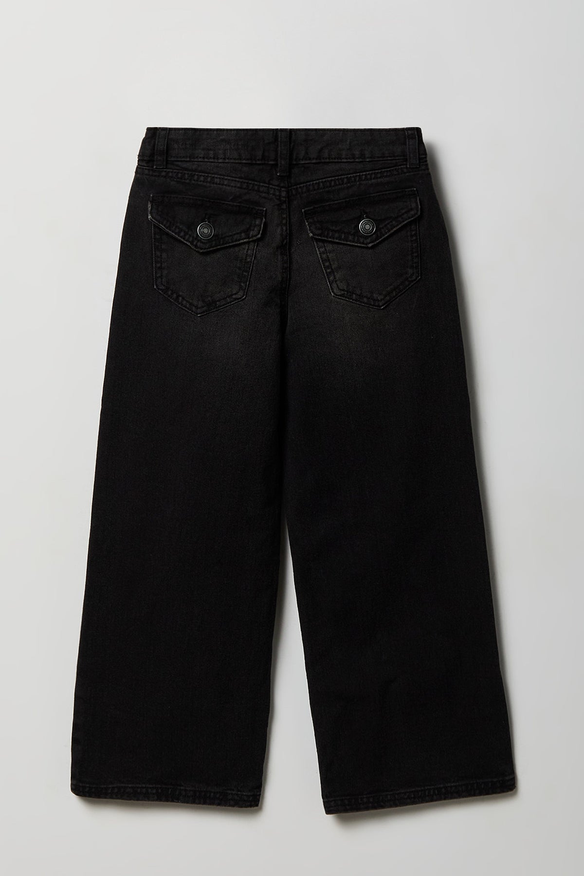 Alt View 2. Girls Ripped Baggy Wide Leg Jean - Plaid