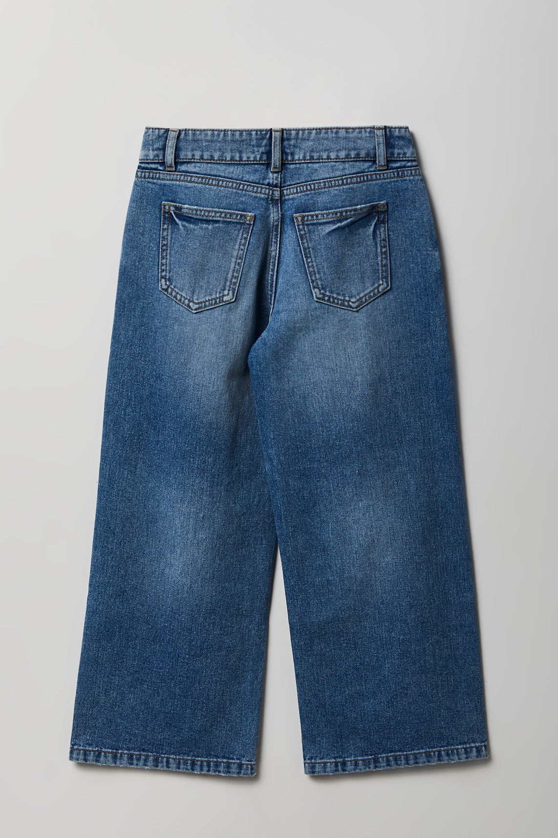 Vue alternative 2. Jean mi-taille super baggy extensible déchiré moyen pour fille
